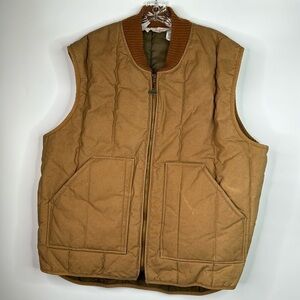 Vintage Walls Blizzard Pruff Insulated Tan Canvas Vest Large XL Tall